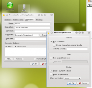 Shell script starten met icoon op desktop als link